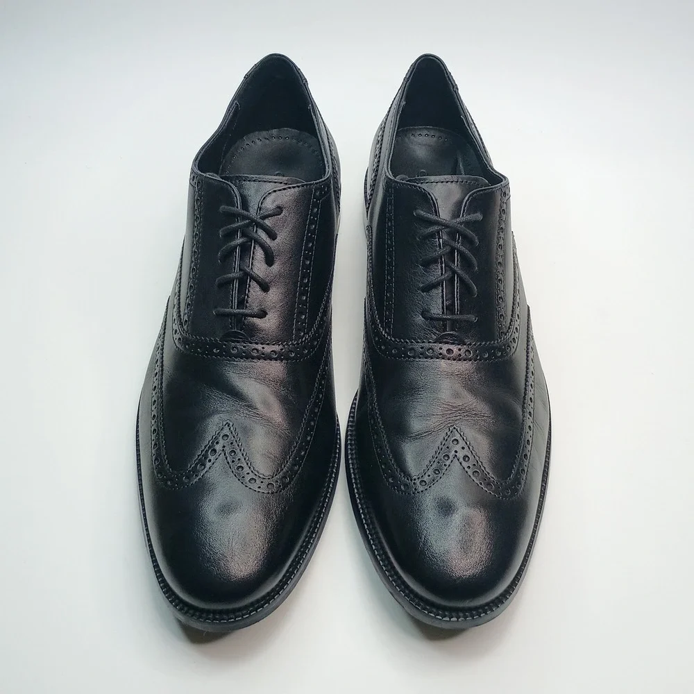Cole‎ Haan Williams Wingtip Oxford Black Leather Dress Shoes Mens 13M C12209